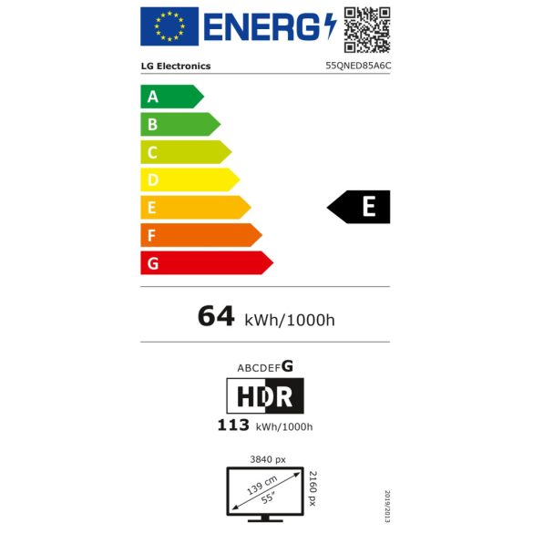 LG QNED Smart TV 55QNED85A6C.AEU 