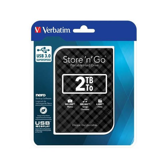 Verbatim Store'n'Go 2.5 2TB USB 3.0 (53195/HV2TSGEF)