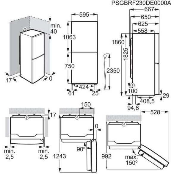 ELECTROLUX 600 TwinTech LNT5ME32W1 Hűtőszekrény, hűtőgép